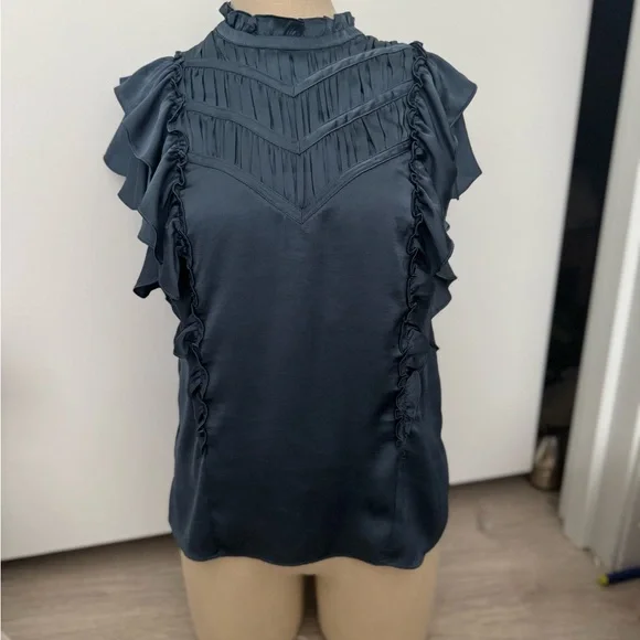 Veronica Beard Mandell top in slate - Picture 3 of 7